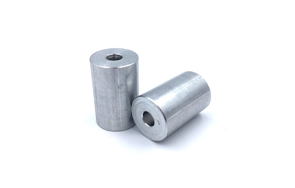 Custom Aluminum Round Spacers 4.3MM X 50MM X 9.3MM Machined