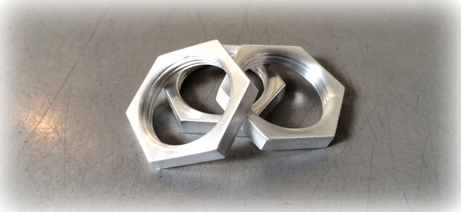 Custom Machined Coupling Nut Made to Print In Aluminum Material